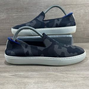 Rothy's Gray Camo Textile The Original Slip On Sneaker Size 9.5 Womens Shoes